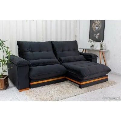 Sofá Retrátil Reclinável 2.50m Ibis molas ensacadas rf8228m