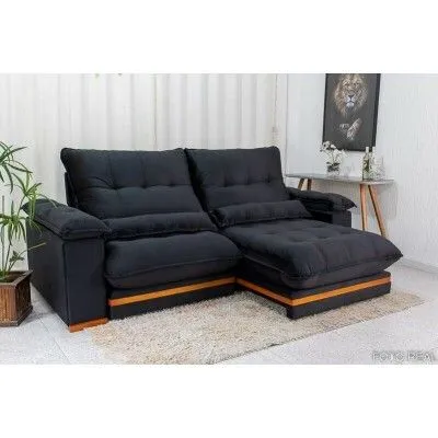 Sofá Retrátil Reclinável 2.50m Ibis molas ensacadas rf8228m