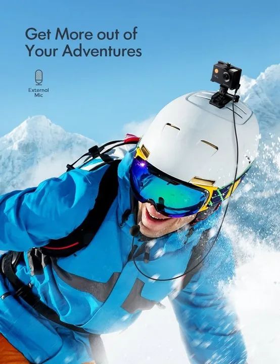 Câmera De Ação Apeman A79 4k/wifi/+ case à prova d'água 40M/2 bateria/+kit completo  - Foto 6