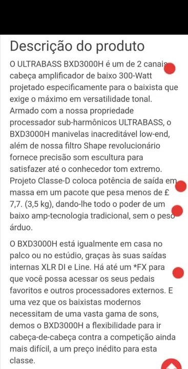 Cabeçote baixo Behringer BX 3000  - Foto 5