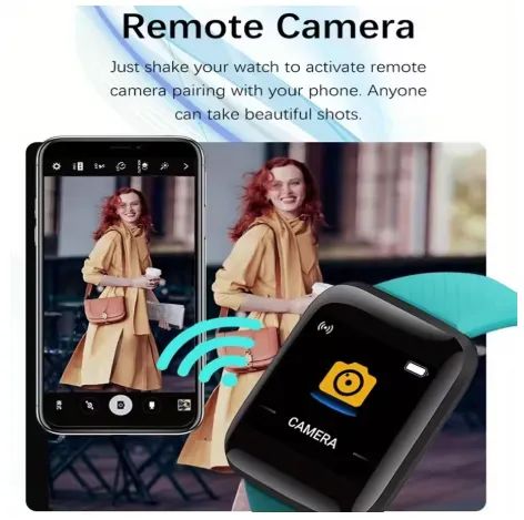 Relógio Inteligente Multifuncional 116Plus/D13 - Smartwatch Esportivo para Homens e Mulher