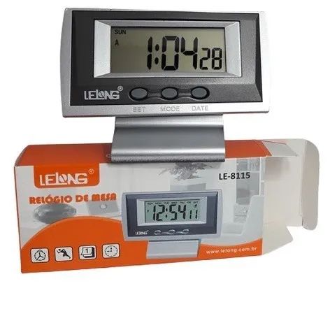 Relógio de Mesa Digital Despertador Alarme Lelong LE-8115 - 384