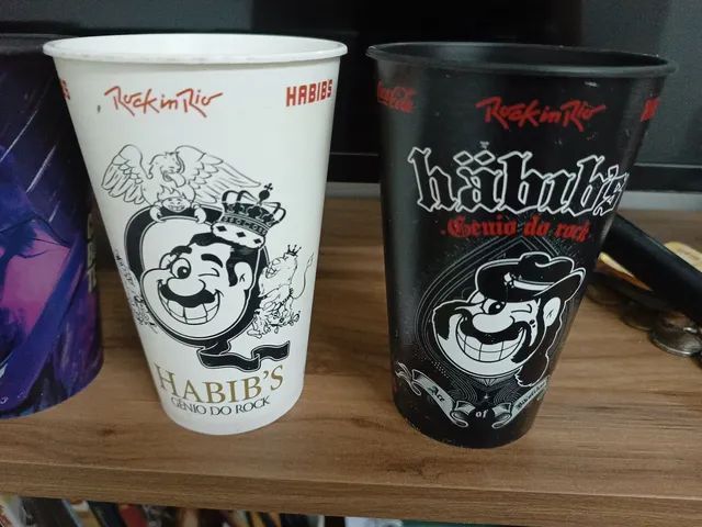5 copos Rock in Rio Habib's 