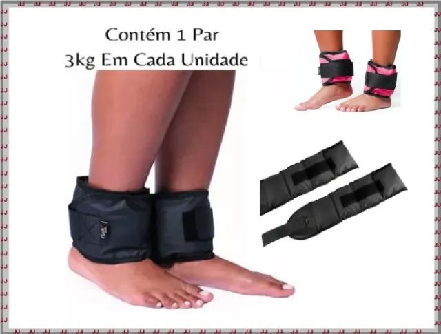 Par de tornozeleira 3 kg de peso - Academia - Fitness - Bem Estar  - Foto 2
