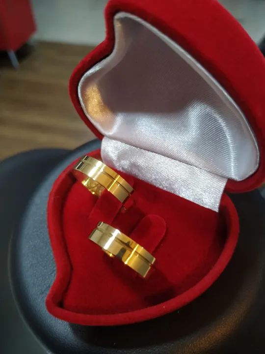 Alianças ouro 18k garantia permanente  - Foto 5