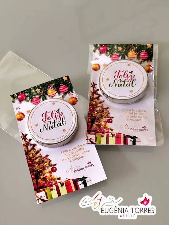 Mini vela aromática + cartão natal  - Foto 2