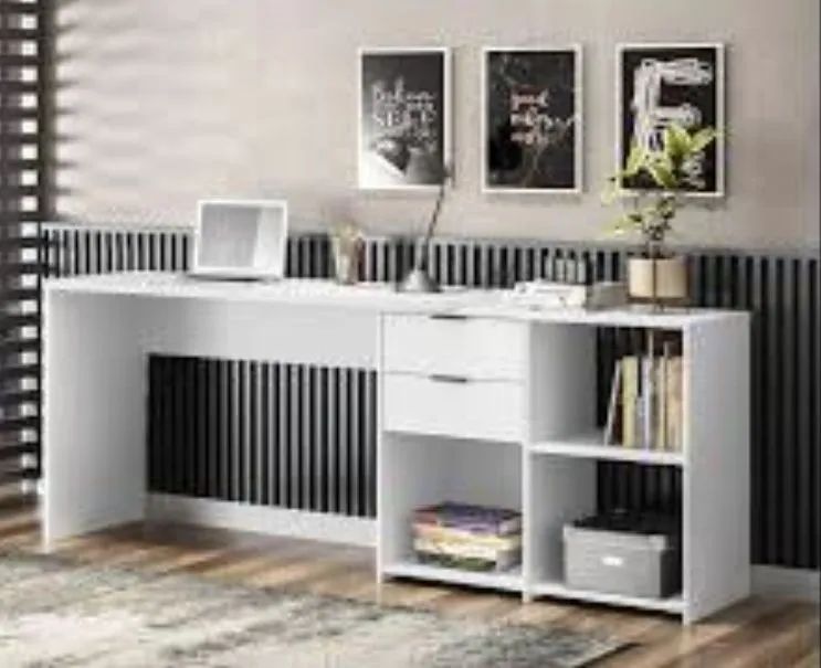 Mesa de escritório 2 posições branca