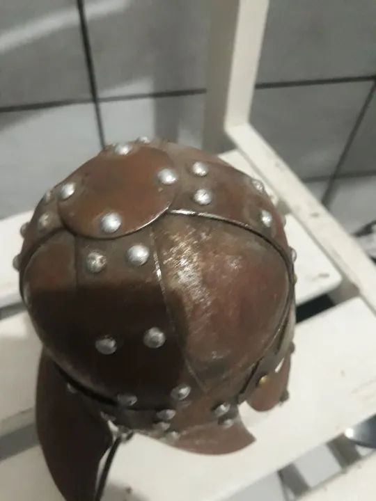 Capacete Medieval Antigo 20cm - Foto 5