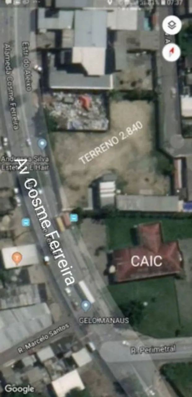 Excelente Terreno 2.840m2 na Cosme Ferreira - Zumbi. Ao lado do CAIC e IFAM