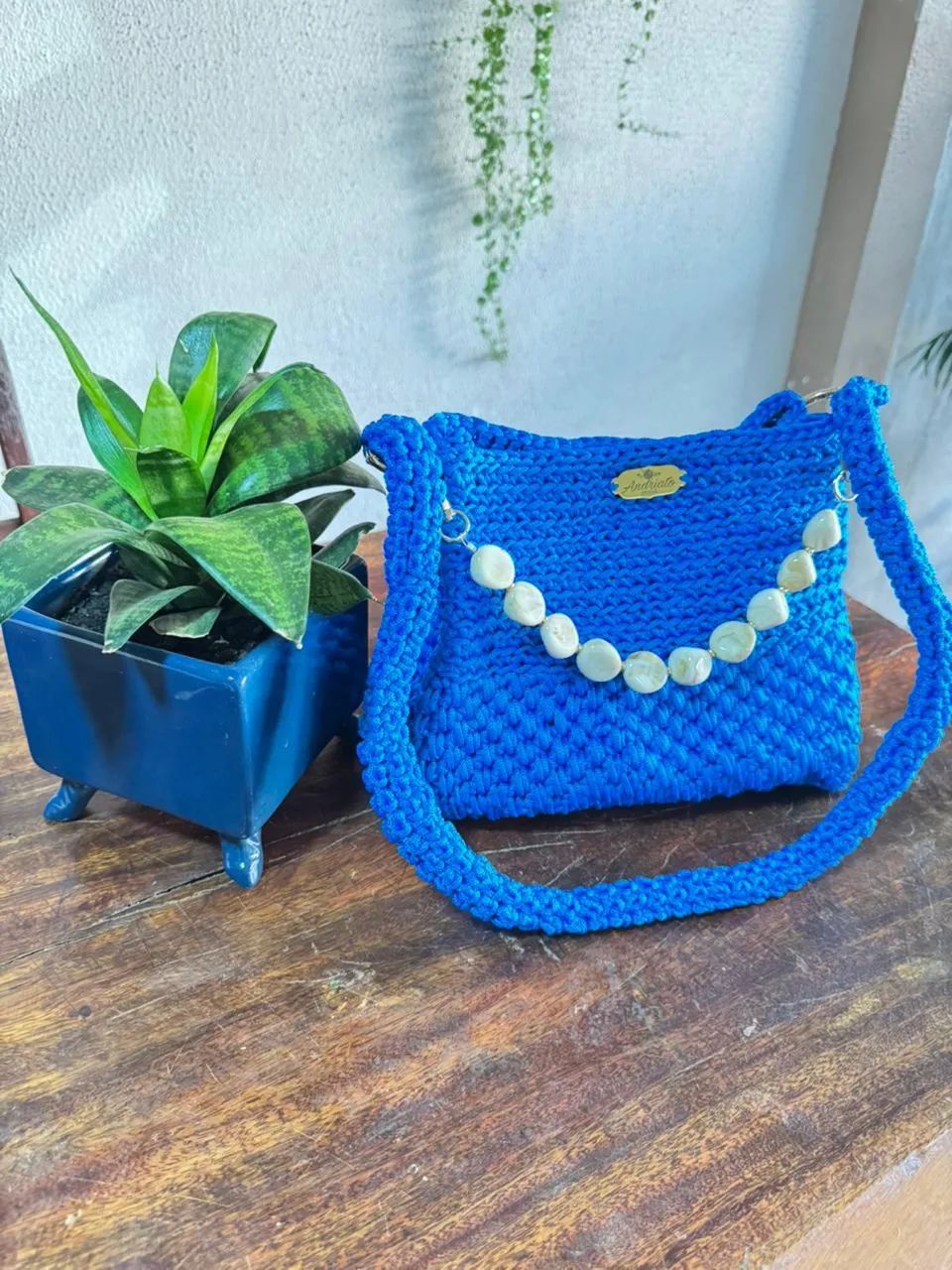 Bolsa Crochê - Fio Náutico  - Foto 2