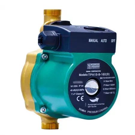 BOMBA PRESSURIZADORA ÁGUA QUENTE CLAW SHENG 160W-1/5CV 220V ZP15-12-160B