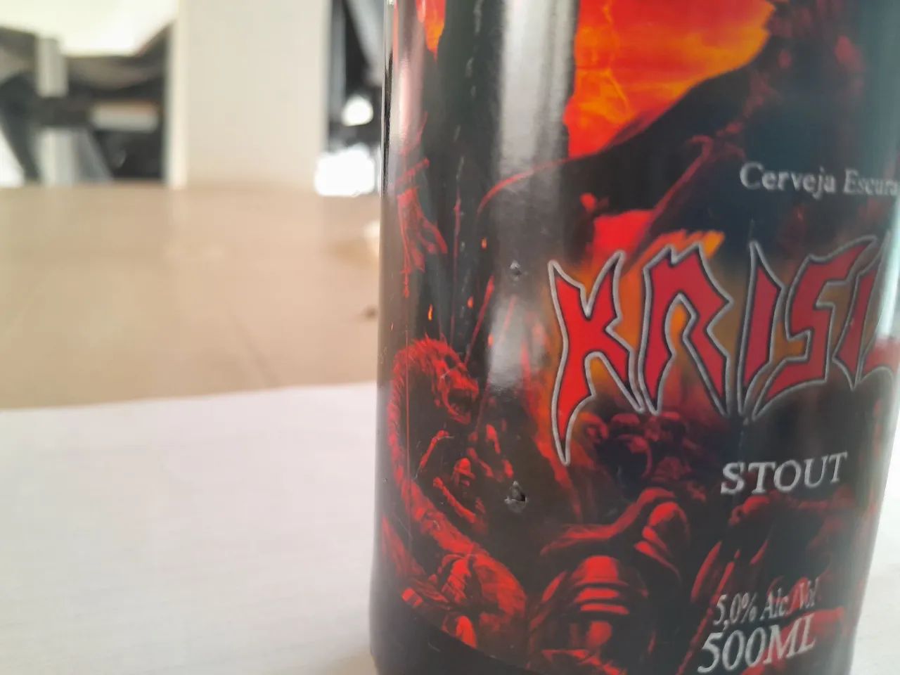 Garrafa cerveja Stout escura da banda Krisiun - Hobbies e coleções