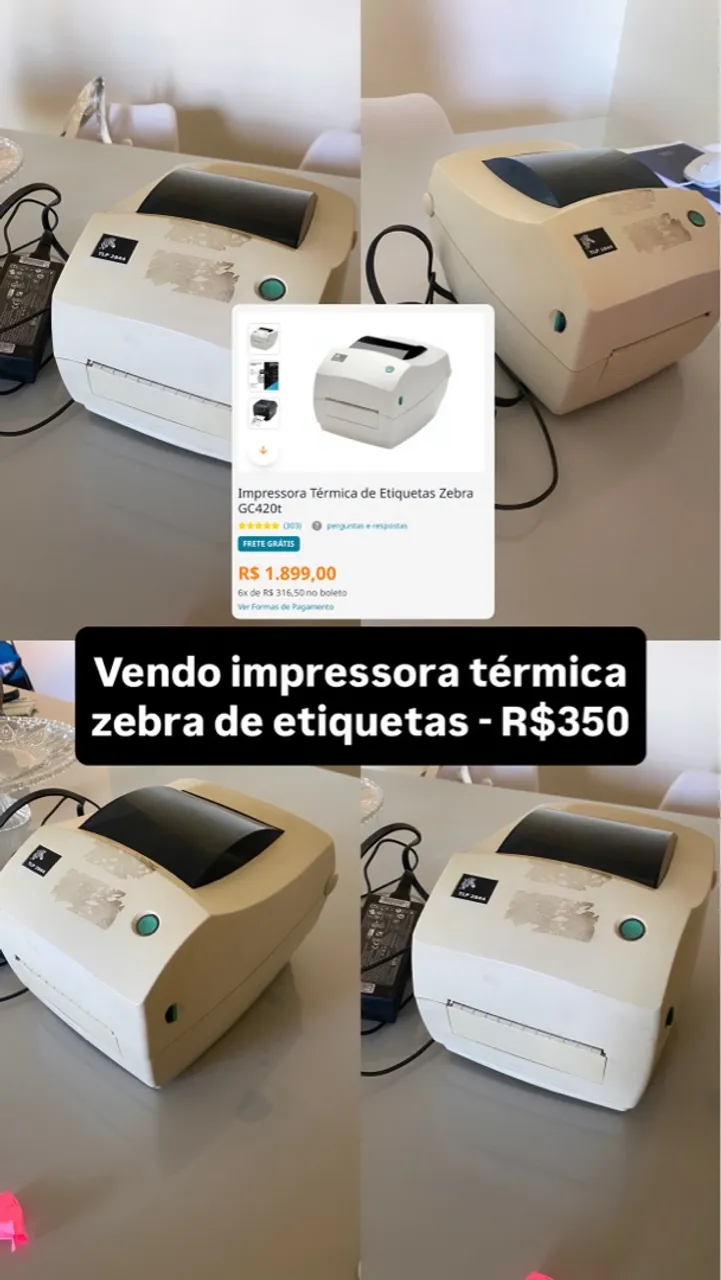 Impressora Térmica Zebra GC420t para etiquetas