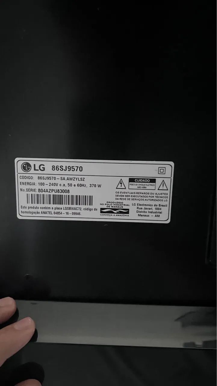 TV LG 86 polegadas APENAS COM AVARIA LADO DIREITO - Foto 5
