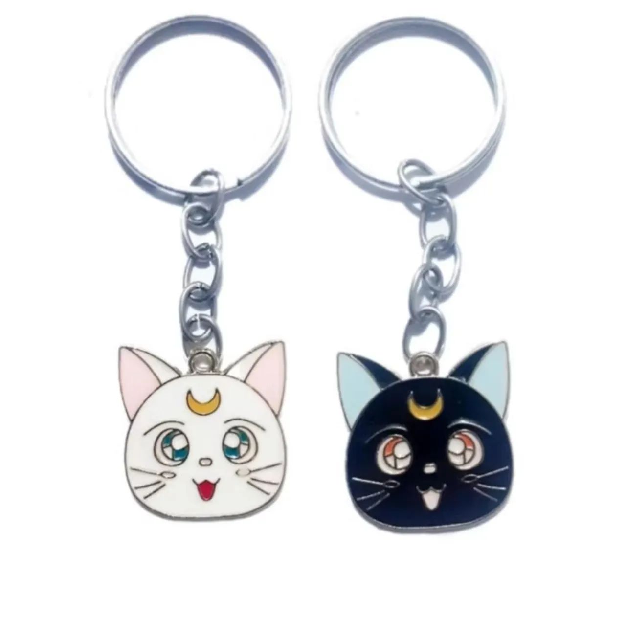 Kit cordão chaveiro Sailor Moon anime Artemis luna serena tsukino otaku cat nerd geek  - Foto 2