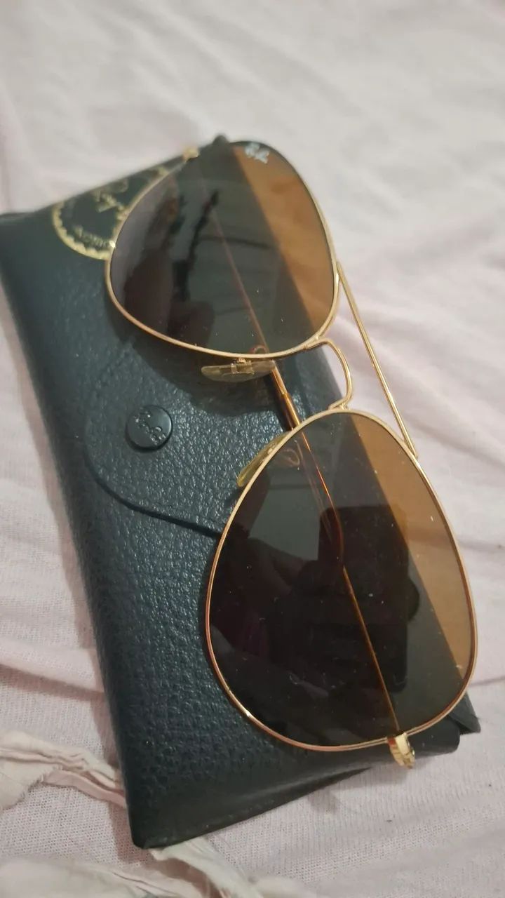 Óculos de sol Ray ban original polarizado aviador gradiente 