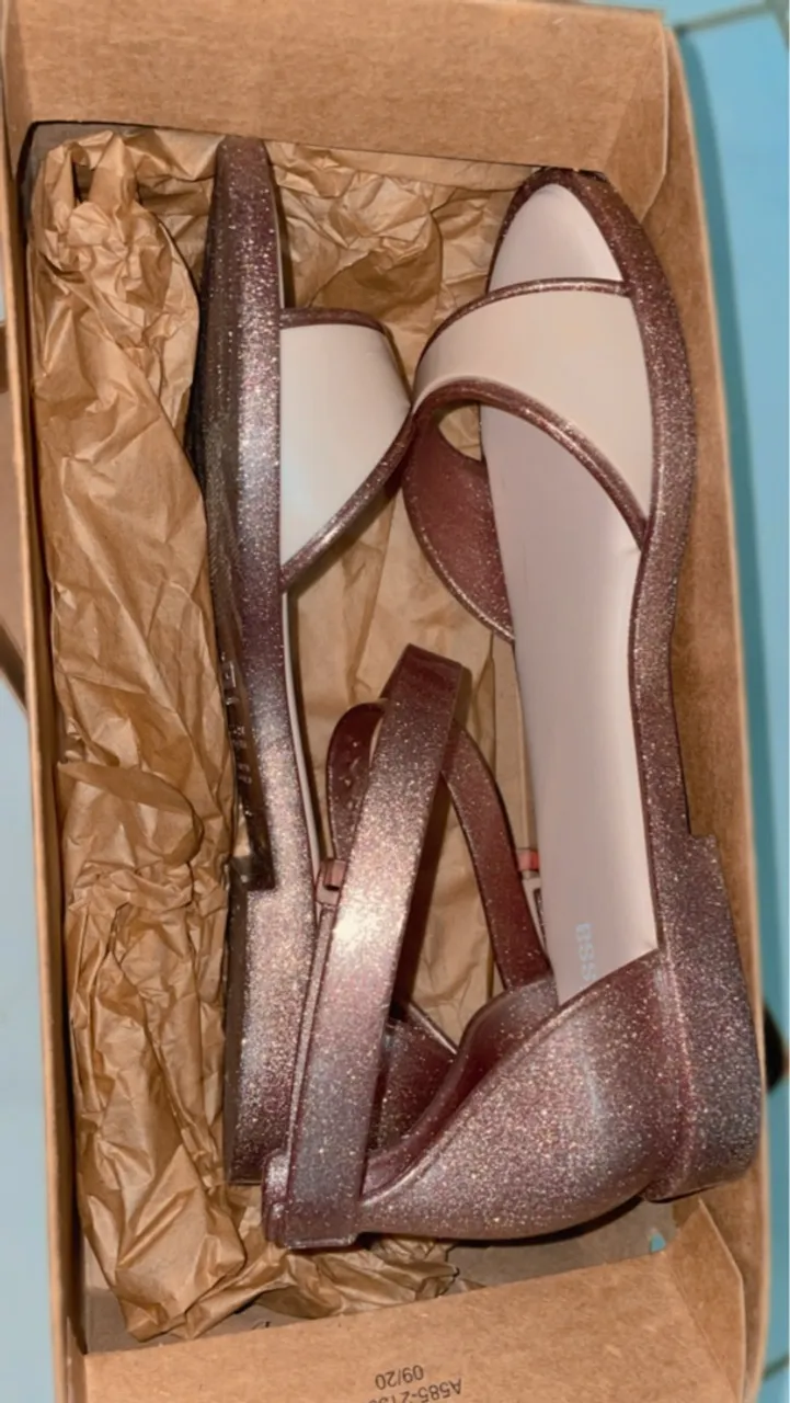 Sandália Melissa Original Glitter Rosa 36