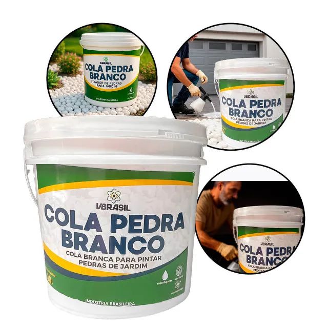 Cola Pedra Branco Fixador de Pedras para Jardim [10 Litros] BLACK FRIDAY - Foto 3
