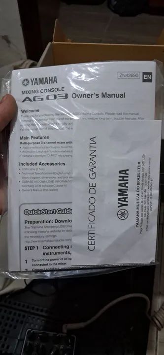 Interface/Mesa de áudio Yamaha AG03  - Foto 6