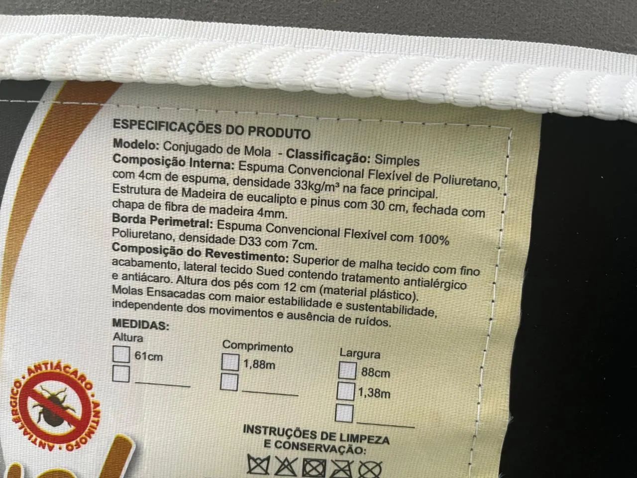 CAMA BOX D33 com MOLAS ENSACADAS  - Foto 3