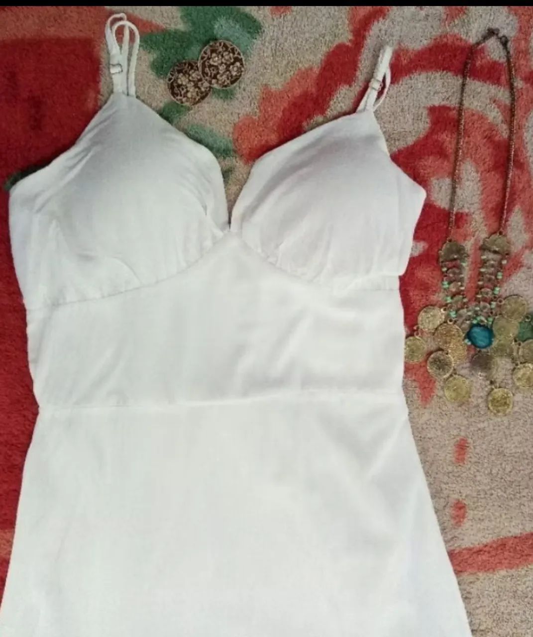Vestido Longo Branco/ off white Tam M - Foto 3