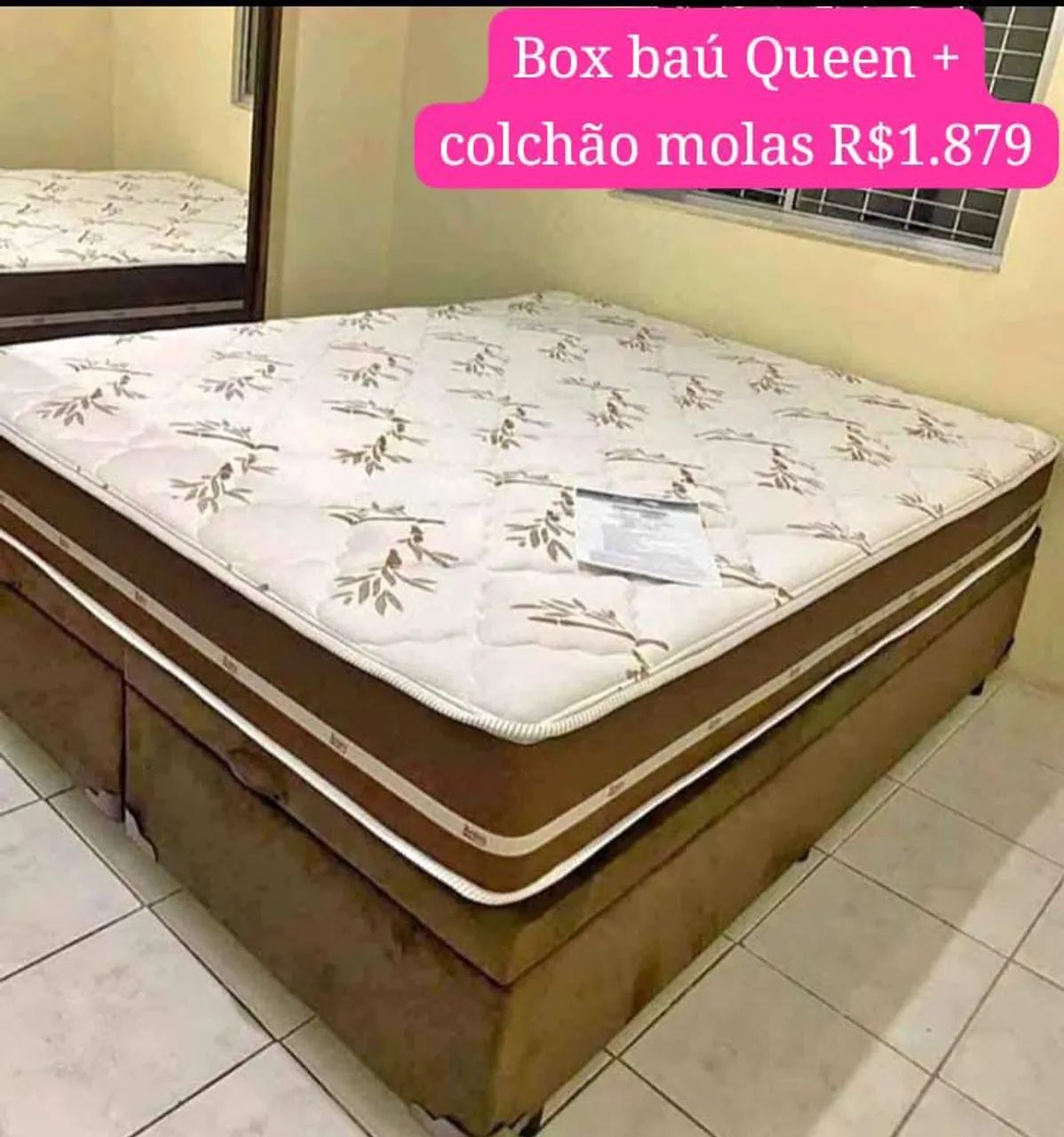 Box baú Queen + colchão molas ensacadas!! - Foto 2