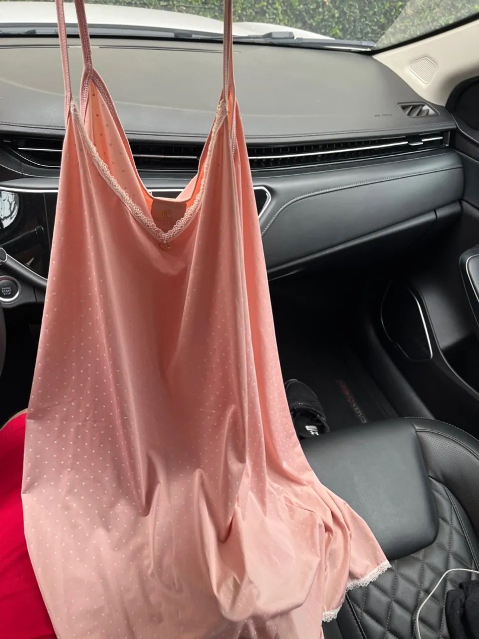 Camisola de renda rosa com bolinhas - Foto 5