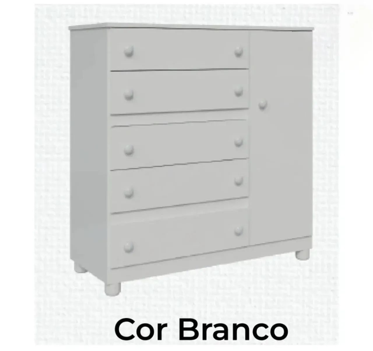 Cômoda Infantil 5 gavetas 100% MDF - Foto 2