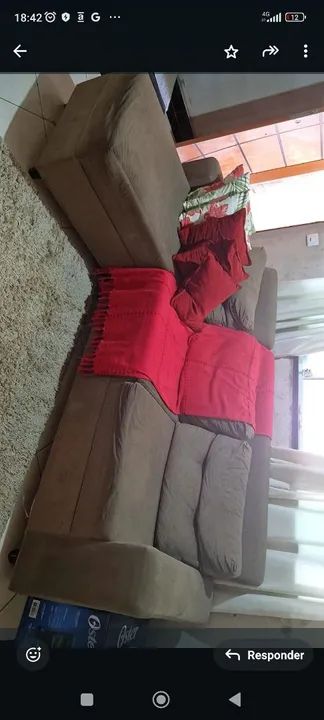 Sofá Retrátil 3 Lugares Confortável - Foto 2