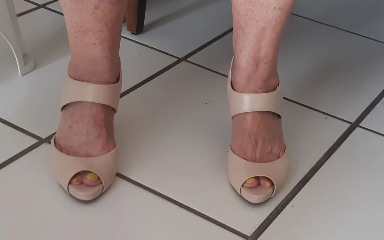 Sandália salto alto Nude Luz da Lua  - Foto 3