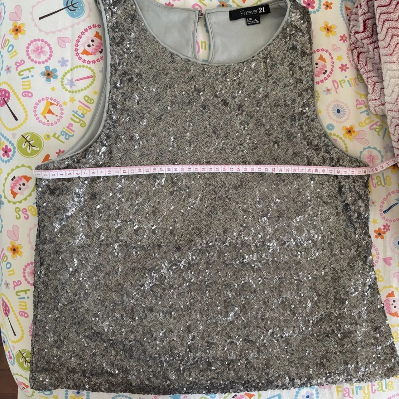 Blusa prateada de paetês Forever 21 - Foto 5