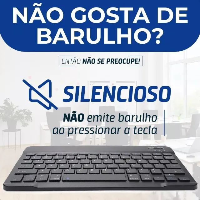 Teclado Sem Fio Bluetooth Recarregável   - Foto 4