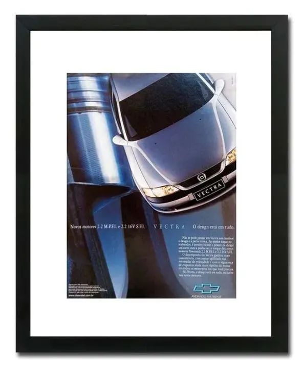 Vectra CD, GTX, Next Edition - Quadro decorativo com propaganda original de revista