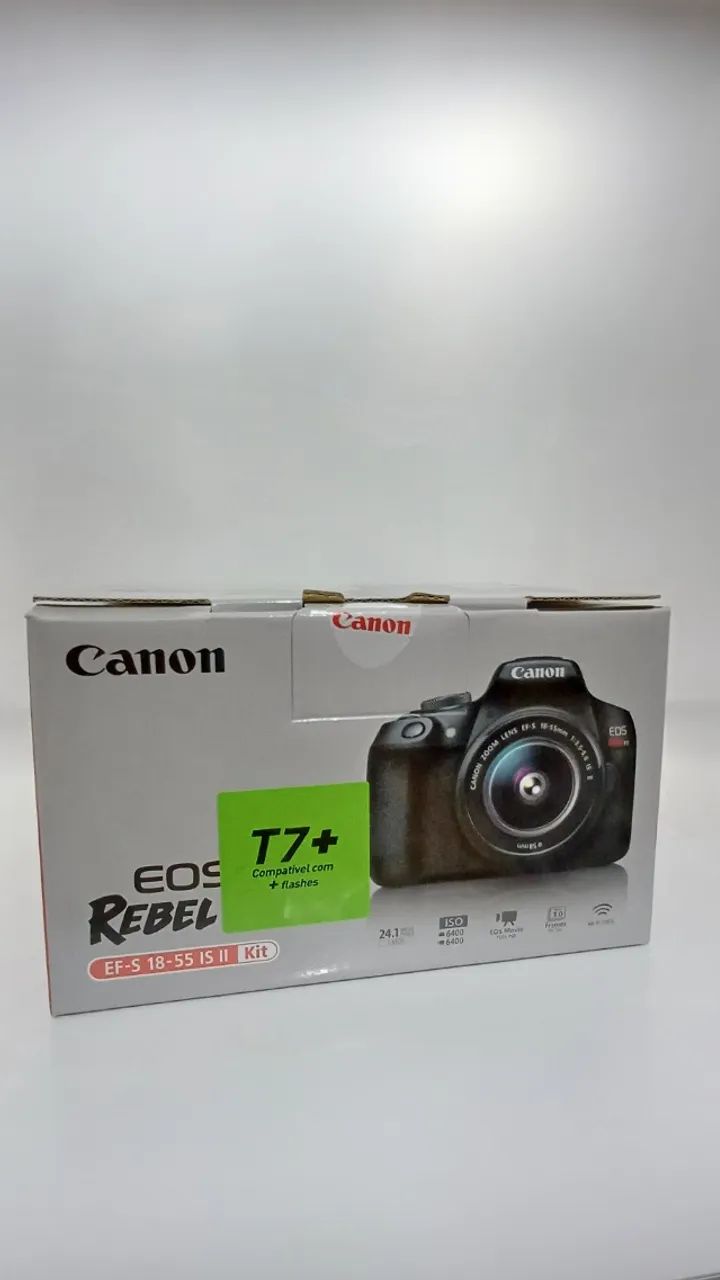 Câmera EOS T7+ Lente EF-S 18-55mm + EF 75-300mm + Cartão 64GB + Bolsa - Foto 6