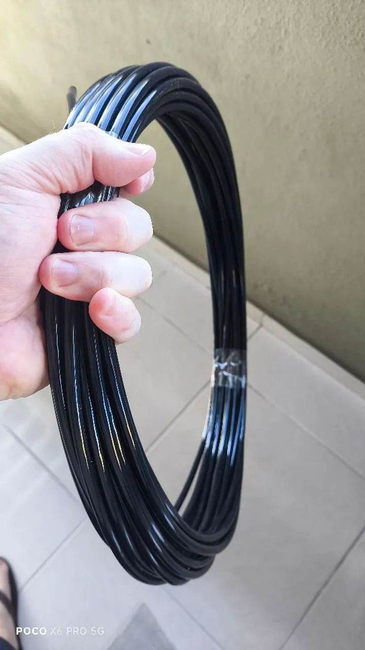 20m de Cabo Elétrico Flexível Sil 10mm - Novo c/ 100% cobre