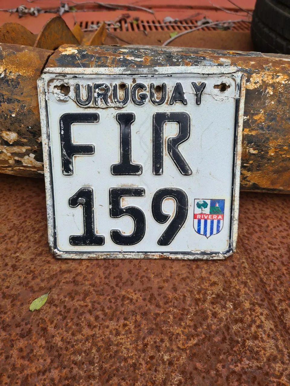 Placa de Veículo Antiga do Uruguai - FIR 159