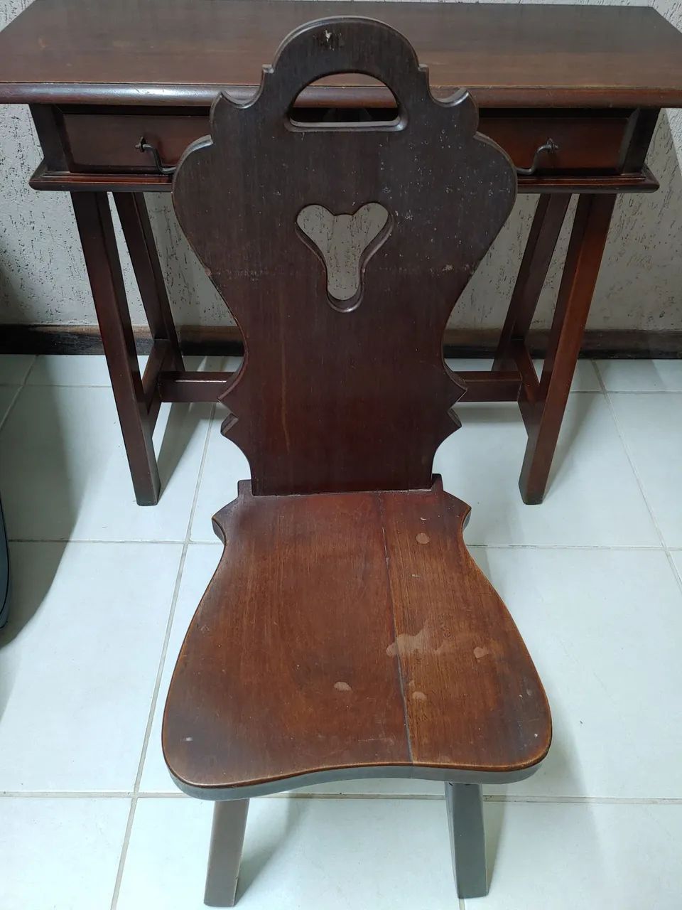 Escrivaninha vintage maciça - Foto 2