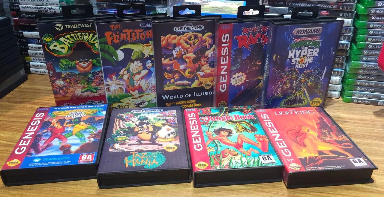 Jogos de Megadrive completos com fitas novas 