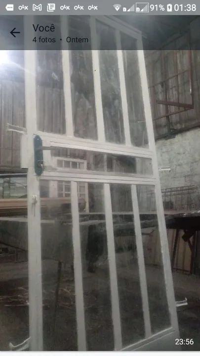 Porta com vidro 80x210. Ótima - Foto 2