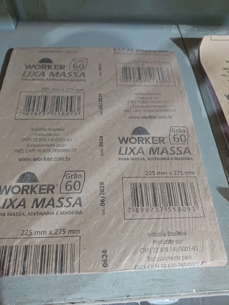 Lixa Massa Worker Grão 60 - 225mm x 275mm