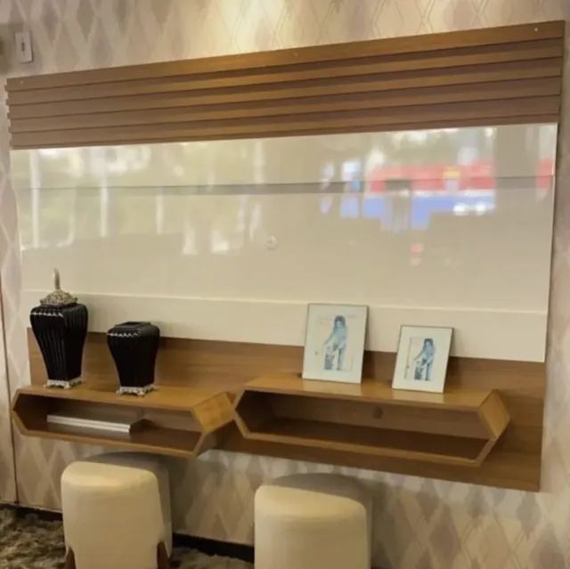 Painel até 65? Mônica PA22 Off White/Freijó - DALLA COSTA - Foto 6