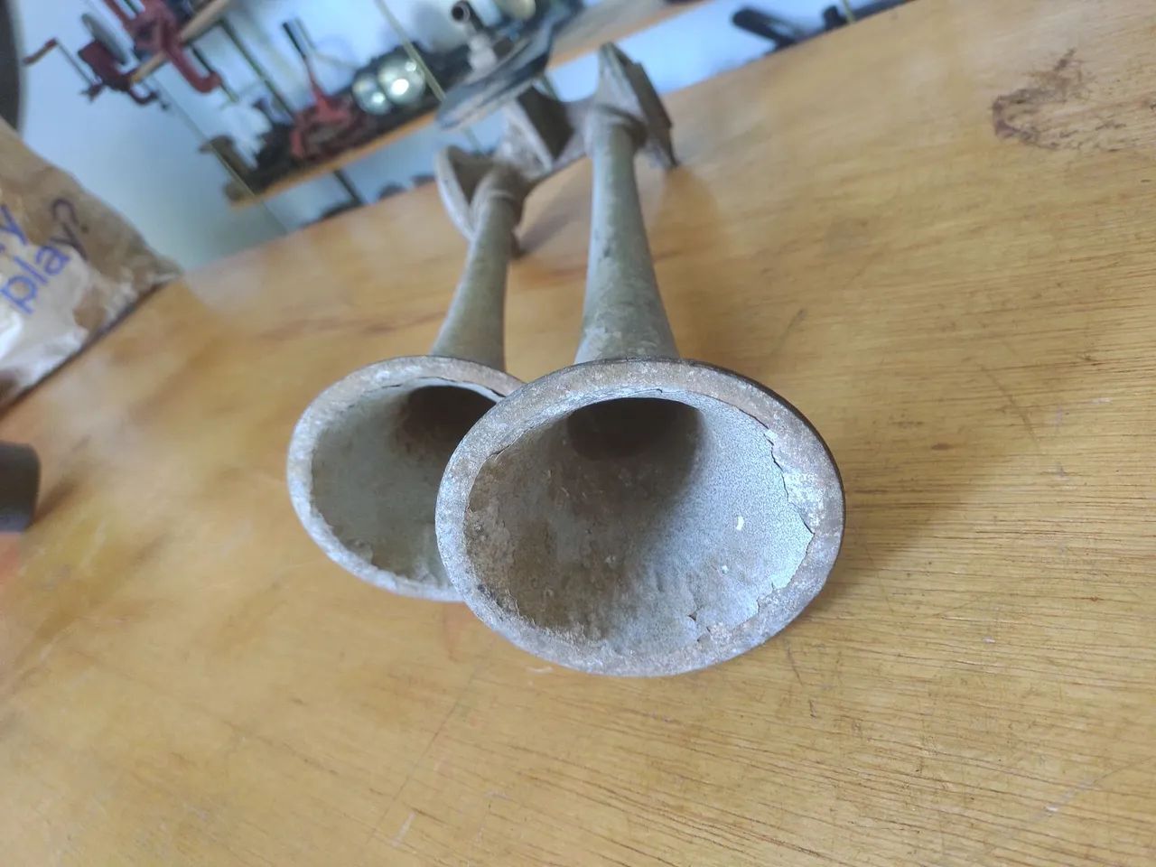 Buzina antiga a ar completa raridade  - Foto 6