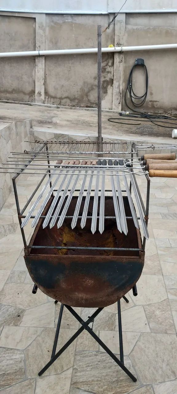 Jogo de 17 Espetos Tramontina Inox Mais Churrasqueira Profissional  - Foto 6