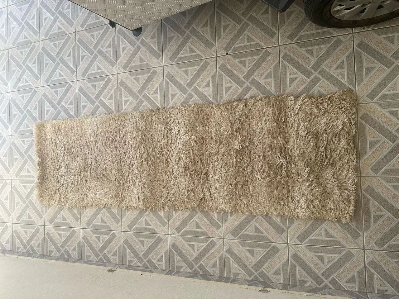 Tapete Peludo Bege - Foto 2