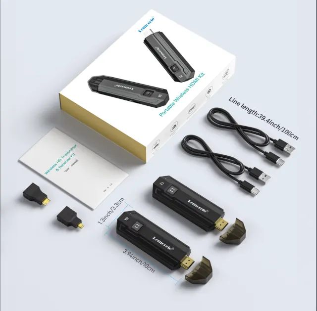 Kit transmissor e receptor vídeo HDMI wireless sem fio 1080p até 50m Lemorele - Foto 5