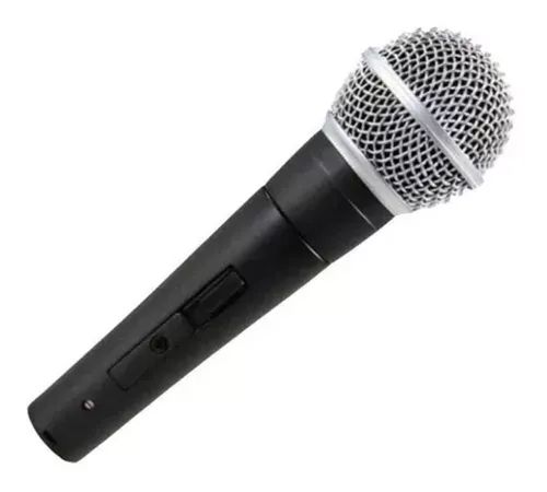  Microfone Com Fio Dinâmico Metal 3mts ley - Foto 4