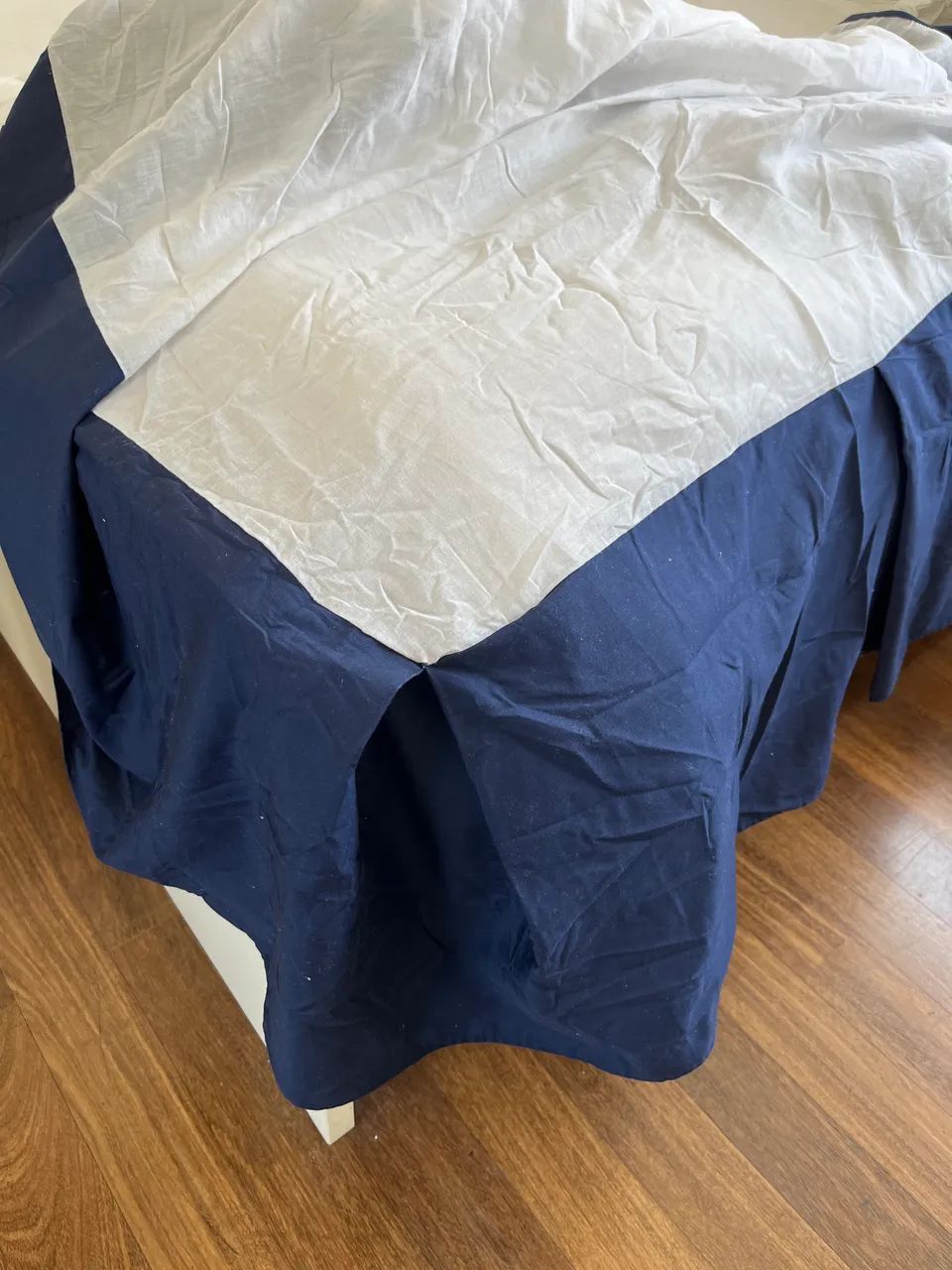 Saia cama solteiro azul lençol  - Foto 2