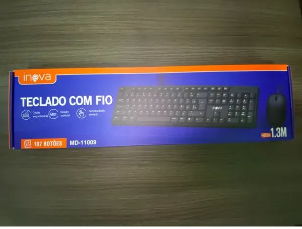 TECLADO INOVA COM FIO - 1,3M - MD-11009 - Foto 2