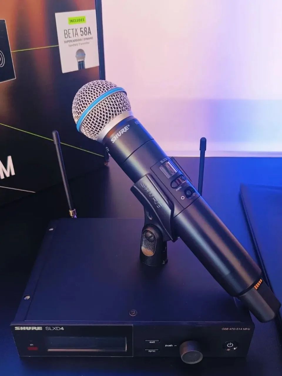 Microfone Sem Fio Profissional Sistema Digital SLXD24 BETA 58A