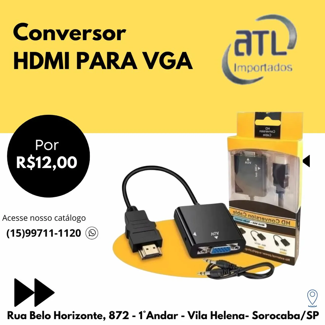 Conversor HDMI para VGA